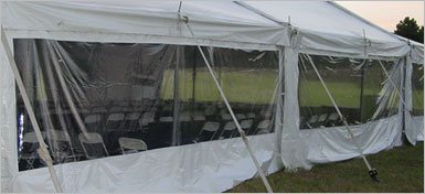 Tent Side Walls - Event Tent Side Walls - Cafe Walls for Party Tents - Tent Rental Dallas - Tent Rental Houston